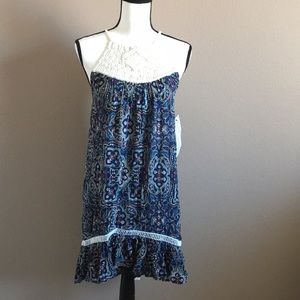 Volcom Not Over It Swing Dress Macrame Neck